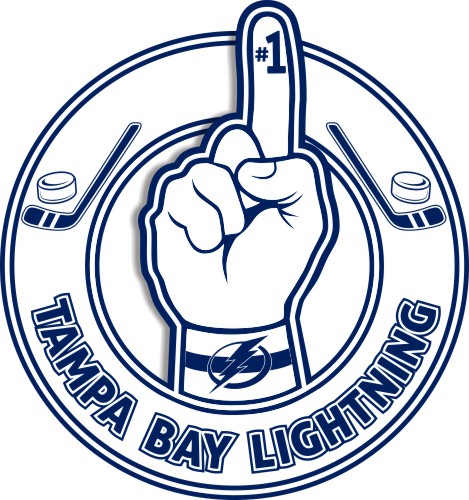 Number One Hand Tampa Bay Lightning logo iron on paper